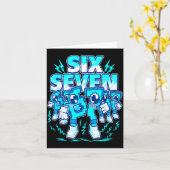 67 Meme Six Seven 6 7 Italian Brainrot Birthday Ki カード (黄色い花)