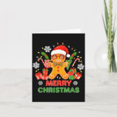 67 Meme Six Seven 6 7 Meme Funny Christmas Gingerb カード (正面)