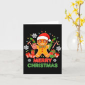 67 Meme Six Seven 6 7 Meme Funny Christmas Gingerb カード (黄色い花)