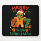67 Meme Six Seven 6 7 Meme Funny Christmas Gingerb マウスパッド (正面)