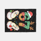 67 Meme Six Seven 6 7 Meme Funny Christmas Santa R フリースブランケット (正面(横))