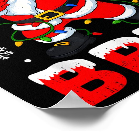 67 Meme Six Seven Bruh Dabbing Santa Funny Christm ポスター (角)