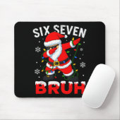 67 Meme Six Seven Bruh Dabbing Santa Funny Christm マウスパッド (マウス)
