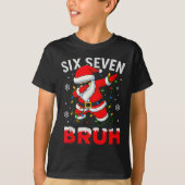 67 Meme Six Seven Bruh Dabbing Santa Funny Christm Tシャツ (正面)