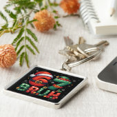 67 Meme Six Seven Bruh Funny Christmas 6 7 キーホルダー (側面)