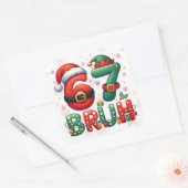 67 Meme Six Seven Bruh Funny Christmas 6 7 スクエアシール (封筒)