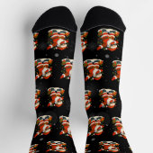 67 Meme Six Seven Bruh Funny Christmas 6 7 ソックス (上部)