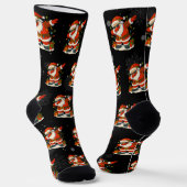 67 Meme Six Seven Bruh Funny Christmas 6 7 ソックス (傾斜あり)