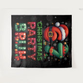 67 Meme Six Seven Bruh Funny Christmas 6 7 タペストリー (正面(横))