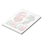 67 Meme Six Seven Bruh Funny Christmas 6 7 ノートパッド (回転)