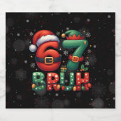 67 Meme Six Seven Bruh Funny Christmas 6 7 ビールラベル (シングルラベル)