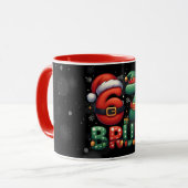 67 Meme Six Seven Bruh Funny Christmas 6 7 マグカップ (正面左)