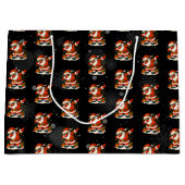 67 Meme Six Seven Bruh Funny Christmas 6 7 ラージペーパーバッグ (正面)