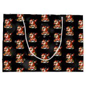 67 Meme Six Seven Bruh Funny Christmas 6 7 ラージペーパーバッグ (裏面)