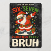 67 Meme Six Seven Bruh Funny Christmas 6 7 招待状 (正面)