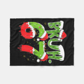 67 Meme Six Seven Bruh Funny Number Christmas  フリースブランケット (正面(横))