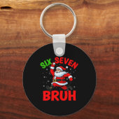 67 Meme Six Seven Bruh Santa Baseball Funny Christ キーホルダー (正面)