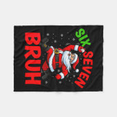 67 Meme Six Seven Bruh Santa Baseball Funny Christ フリースブランケット (正面(横))