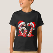 67 Meme Six Seven Candy Canes Drip Christmas Pajam Tシャツ (正面)