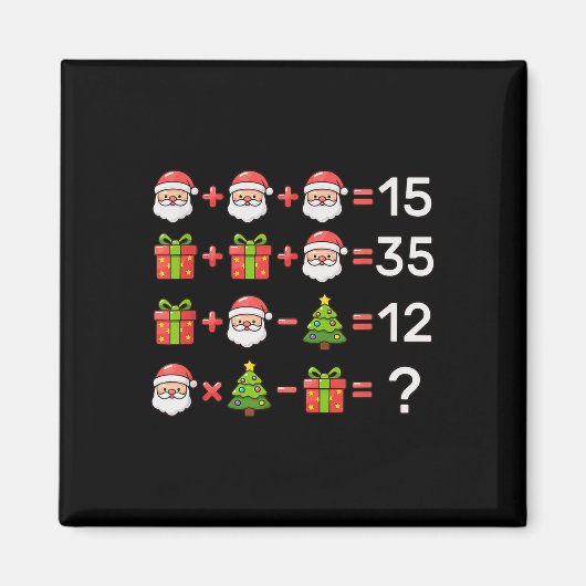 67 Meme Six Seven Christmas Math Equation Xmas Log マグネット (正面)