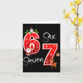 67 Meme Six Seven Christmas Pajamas For Women Men  カード (黄色い花)