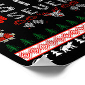 67 Meme Six Seven Christmas Ugly Sweater For Kids  ポスター (角)