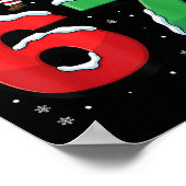 67 Meme Six Seven Dabbing Santa 6 7 Funny Christma ポスター (角)