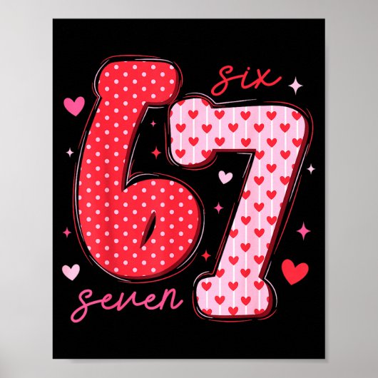 67 Meme Six Seven For Kids Women Men Boys Girls Va ポスター (正面)