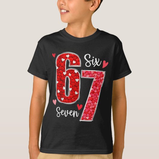 67 Meme Six Seven For Kids Women Men Boys Girls Va Tシャツ (正面)