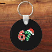 67 Meme Six Seven Funny Christmas 6 7 Meme Men Wom キーホルダー (正面)