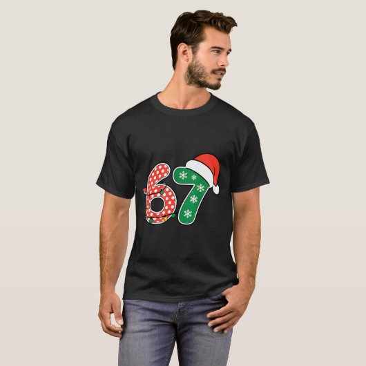 67 Meme Six Seven Funny Christmas 6 7 Meme Men Wom Tシャツ (正面フル)