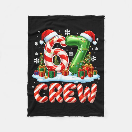 67 Meme Six Seven Funny Christmas Women Men Boys G フリースブランケット (正面)