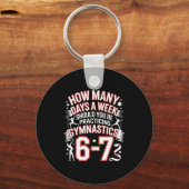 67 Meme Six Seven Funny How Many Days Gymnastics キーホルダー (正面)