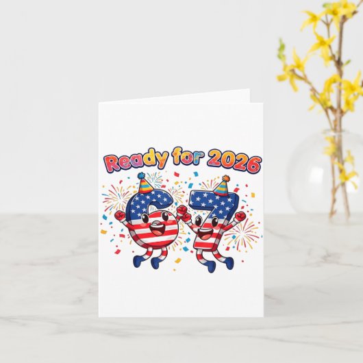 67 Meme Six Seven Funny New Year 2026 Party Men Wo カード (黄色い花)