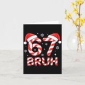 67 Meme Six Seven Memes Candy Cane Christmas Boys  カード (黄色い花)