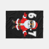 67 Meme Six Seven Number 6 7 Funny Santa Xmas Chri フリースブランケット (正面(横))