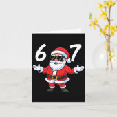 67 Meme Six Seven Number 6 7 Santa Xmas Christmas カード (黄色い花)