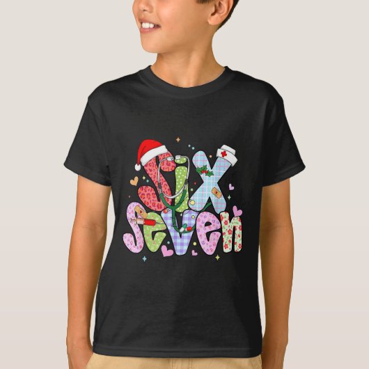 67 Meme Six Seven Nurse Christmas Funny Nursing Wo Tシャツ (正面)