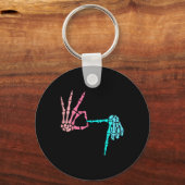 67 Meme Skeleton Drip Ice Cream 67 Baseball Lifest キーホルダー (正面)