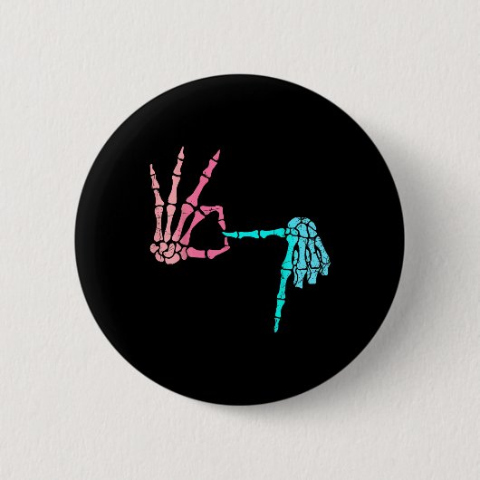 67 Meme Skeleton Drip Ice Cream 67 Baseball Lifest 缶バッジ (正面)