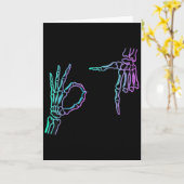 67 Meme Skeleton Hand 6 7 Halloween Six Seven  カード (黄色い花)