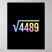 67 Meme Slang Tie Dye Funny Square Root 4489 Math  ポスター (正面)