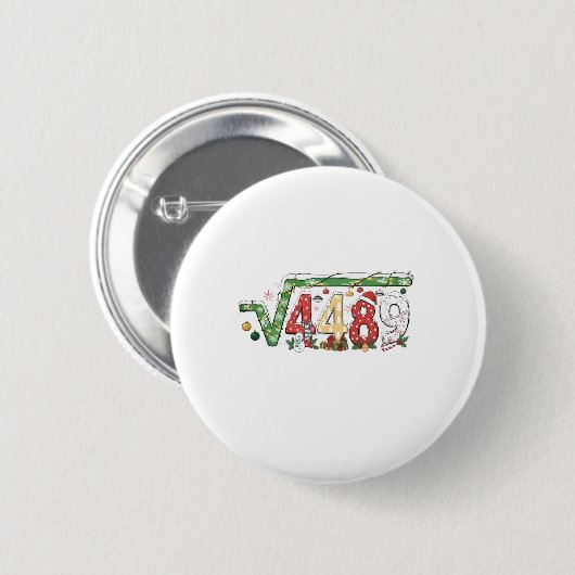 67 Meme Square Root 4489 Six Seven Math Christmas 缶バッジ (正面&裏面)
