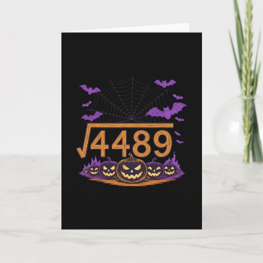 67 Meme Square Root 4489 Slang Math Halloween Cost カード (正面)