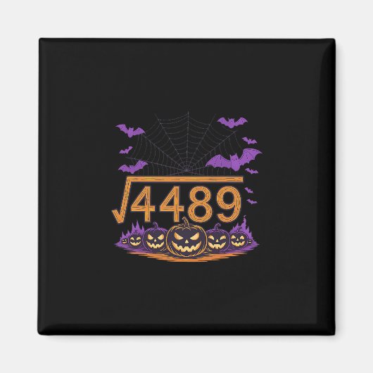 67 Meme Square Root 4489 Slang Math Halloween Cost マグネット (正面)