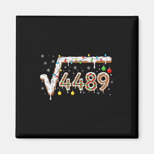 67 Meme Square Root 4489 Slang Math Teacher Funny  マグネット (正面)