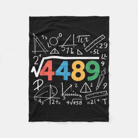 67 Meme Square Root 4489 Slang Six Seven Math Teac フリースブランケット (正面)