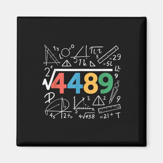 67 Meme Square Root 4489 Slang Six Seven Math Teac マグネット (正面)