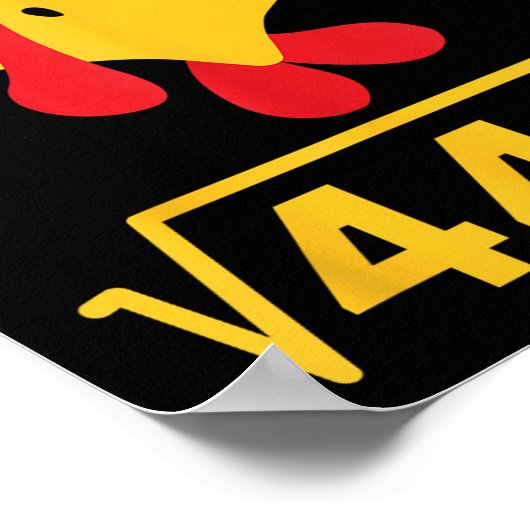 67 Meme Square Root 4489 Turkey Thanksgiving Math  ポスター (角)