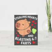 67 Meme Stealing Hearts Valentine's Day Capybara K カード (正面)